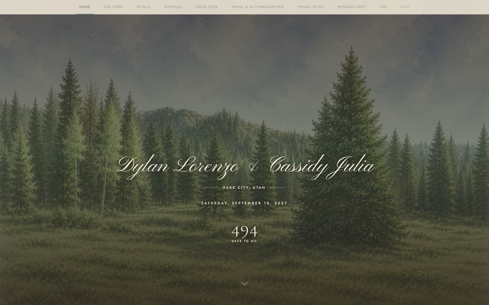 Wedding website